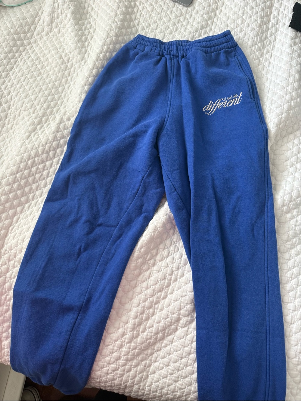 Motel Rocks Royal Blue 'different' Graphic Joggers